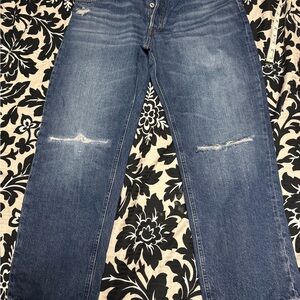 Madewell Straight Crop Leg Jeans in Classic Blue